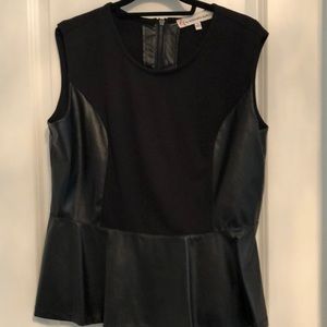 FAUX LEATHER TOP